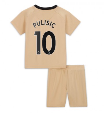 Chelsea Christian Pulisic #10 Tredjedraktsett Barn 2022-23 Kortermet (+ Korte bukser)